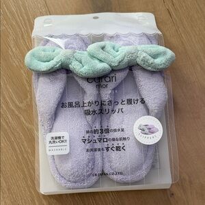 Purple and Mint Green Slippers